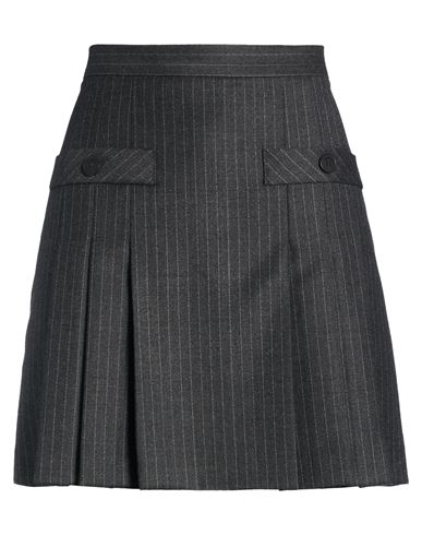 Sandro Woman Mini Skirt Charcoal Size 8 Wool In Gray