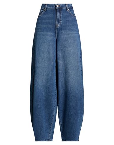 7 For All Mankind Woman Jeans Blue Size 32 Cotton, Elastane