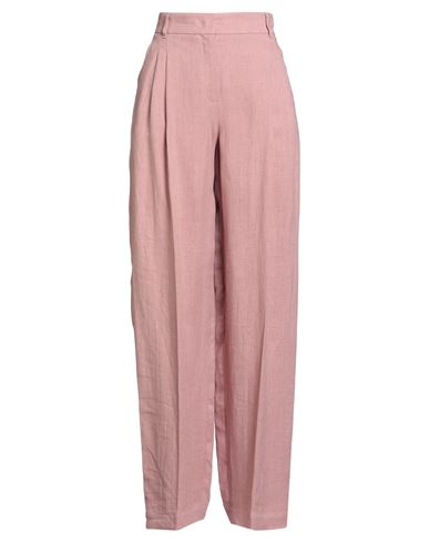 Max Mara Studio Woman Pants Antique Rose Size 12 Linen In Pink