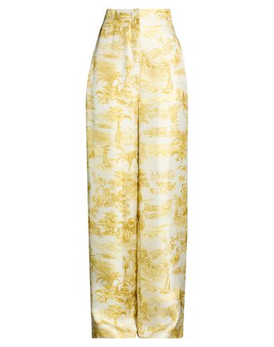 Max Mara Studio Woman Pants Yellow Size 8 Silk