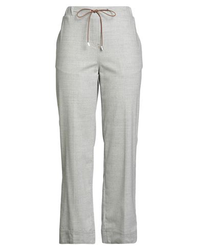 Gran Sasso Woman Pants Light Grey Size 8 Virgin Wool, Cashmere, Elastane In Gray