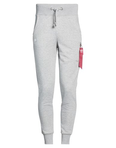Alpha Industries Man Pants Light Grey Size S Cotton, Polyester In Gray