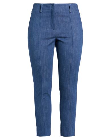 Akris Woman Jeans Blue Size 12 Cotton, Polyurethane