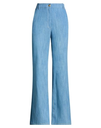 Akris Woman Jeans Blue Size 16 Cotton, Elastane