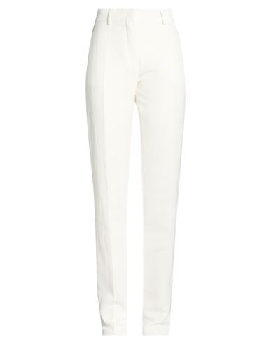 Sportmax Woman Pants Off White Size 10 Viscose, Linen
