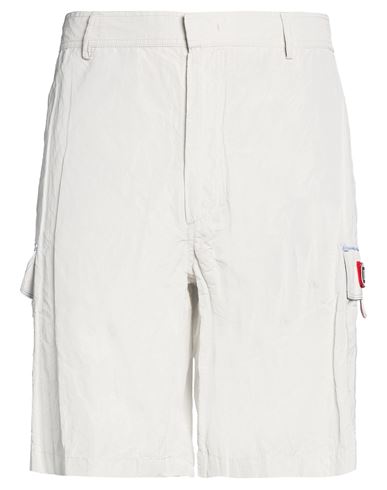 Iceberg Man Shorts & Bermuda Shorts Light Grey Size 36 Polyester, Metallic Fiber In Gray