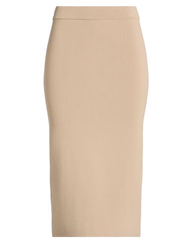 Max Mara Woman Midi Skirt Khaki Size S Viscose, Polyamide In Sand