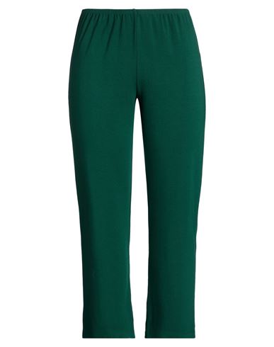 Donni . Woman Pants Green Size M Cotton, Modal, Elastane
