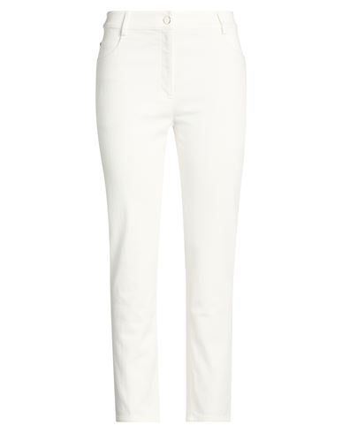 Akris Woman Jeans White Size 14 Cotton, Polyurethane