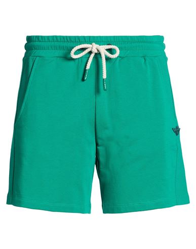 Aeronautica Militare Woman Shorts & Bermuda Shorts Emerald Green Size Xl Cotton, Polyamide, Elastane
