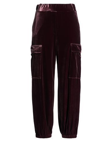 Compagnia Italiana Woman Pants Plum Size Xl Polyester, Elastane In Burgundy