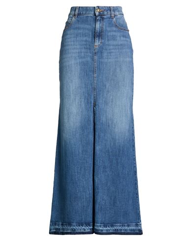 Nenette Blue Woman Denim Skirt Blue Size 8 Cotton, Elastane