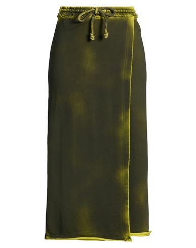 Acne Studios Woman Midi Skirt Dark Green Size L Cotton