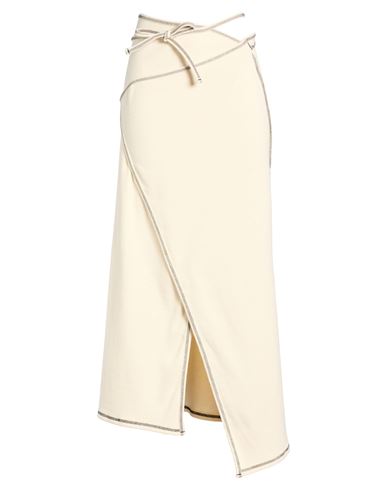 Baserange Woman Maxi Skirt Ivory Size S Organic Cotton, Hemp, Elastane In White