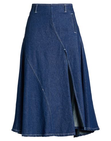 Gimaguas Woman Denim Skirt Blue Size L Cotton, Recycled Cotton