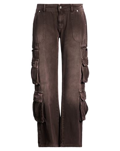 Guizio Woman Pants Dark Brown Size 29 Cotton