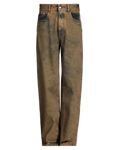 Gcds Man Jeans Brown Size 30 Cotton