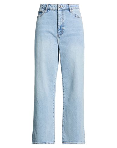 Frame The Wide Woman Jeans Blue Size 32 Cotton, Elastane