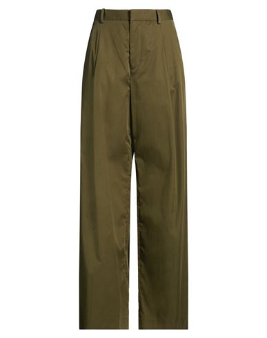 Frame Pleated Wide Leg Pant Woman Pants Military Green Size 12 Cotton