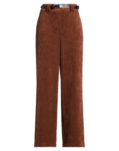 Haveone Woman Pants Brown Size L Polyester