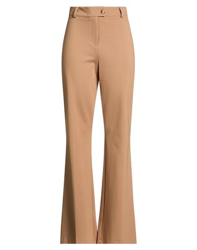 King Kong Woman Pants Camel Size 8 Viscose, Polyamide, Elastane In Brown