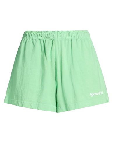 Sporty And Rich Sporty & Rich Woman Shorts & Bermuda Shorts Light Green Size Xl Cotton