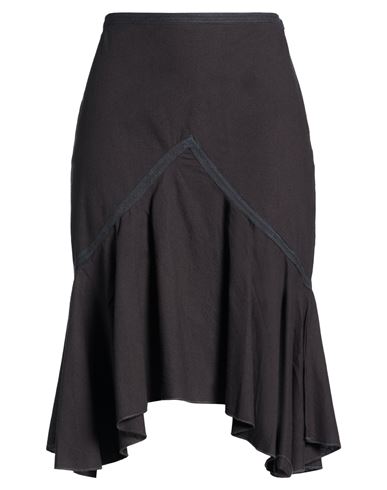Gimaguas Woman Midi Skirt Charcoal Size L Cotton In Gray
