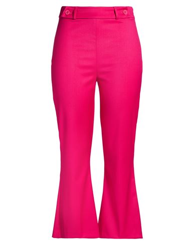 Hanita Woman Pants Fuchsia Size 14 Polyester, Elastane In Multi