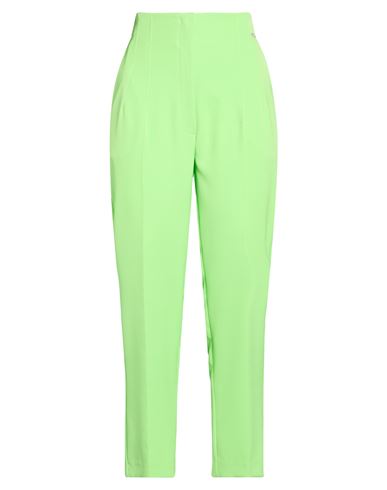 Sahoco Woman Pants Lime Green Size L Polyester, Elastane