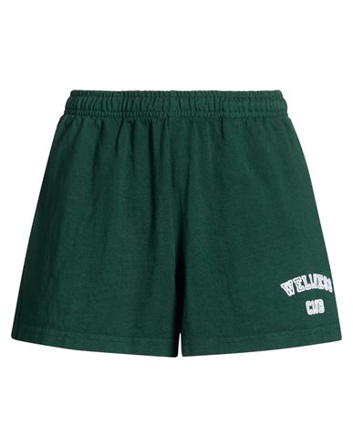 Sporty And Rich Sporty & Rich Woman Shorts & Bermuda Shorts Dark Green Size Xl Cotton
