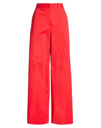 Theory Woman Pants Red Size 14 Cotton, Elastane