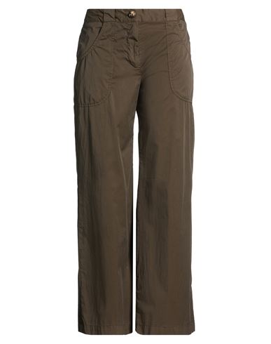 Alessia Santi Woman Pants Dark Brown Size 6 Cotton, Polyamide, Elastane