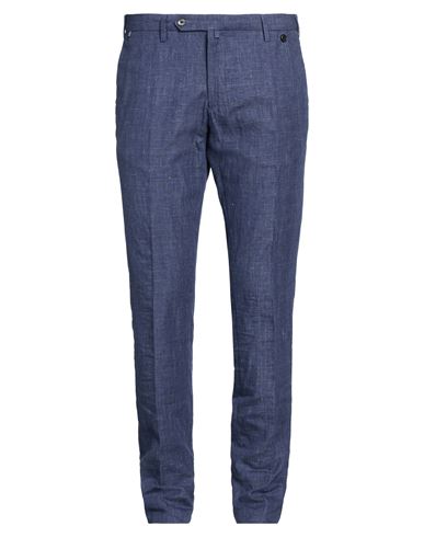 At.p.co At. P.co Man Pants Navy Size 38 Linen, Elastane In Blue