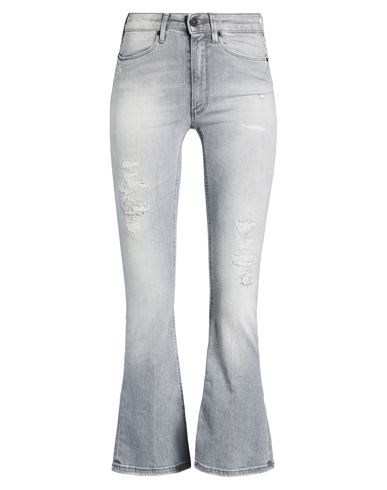 DONDUP DONDUP WOMAN JEANS GREY SIZE 24 ORGANIC COTTON, RECYCLED ELASTANE