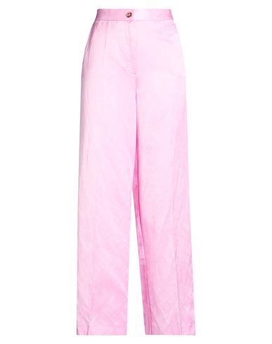 Pinko Woman Pants Pink Size 8 Viscose, Linen, Cotton