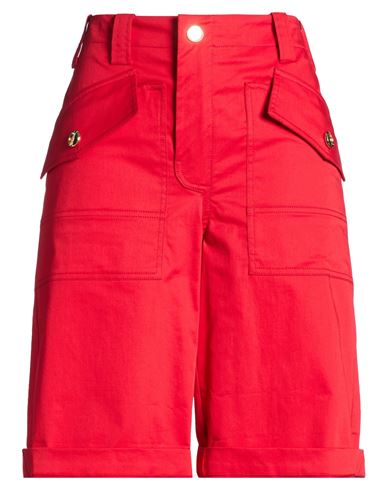 Pinko Woman Shorts & Bermuda Shorts Red Size 8 Cotton, Elastane