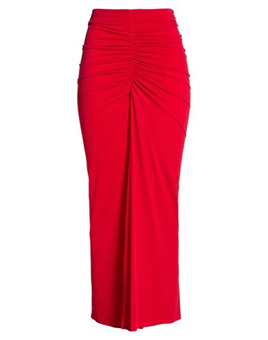 Soallure Woman Maxi Skirt Red Size 8 Polyester, Elastane In Red