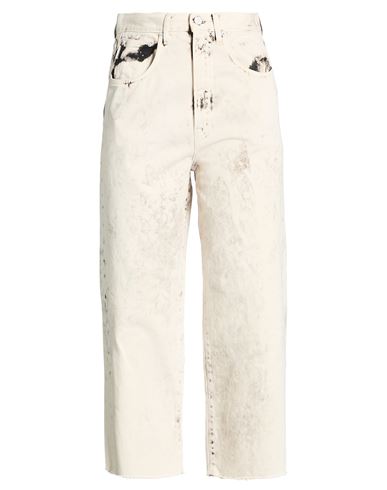 People (+)  Woman Jeans Ivory Size 26 Cotton In White