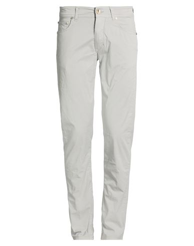 Barba Napoli Man Pants Light Grey Size 32 Cotton, Elastane In Gray