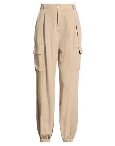 Replay Woman Pants Beige Size 25 Lyocell In Neutral