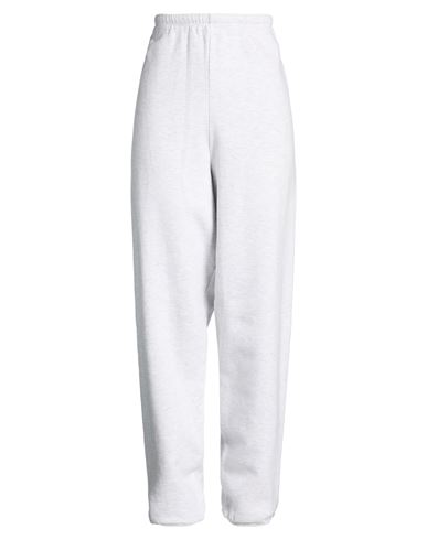 Joah Brown Woman Pants Light Grey Size M/l Cotton, Polyester In Gray