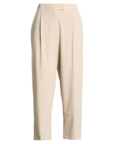Hopper Woman Pants Beige Size 10 Polyester, Viscose, Elastane In Neutral