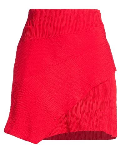 Maje Woman Mini Skirt Red Size 8 Viscose, Polyamide