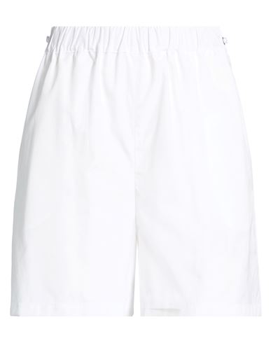 Max Mara Woman Shorts & Bermuda Shorts White Size 8 Cotton