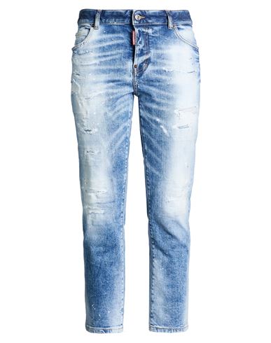 Dsquared2 Woman Jeans Blue Size 8 Cotton, Elastane