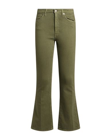 Dondup Woman Jeans Military Green Size 32 Cotton, Elastane