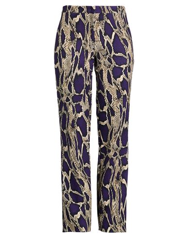 Daniela Drei Woman Pants Purple Size 12 Polyester, Elastane