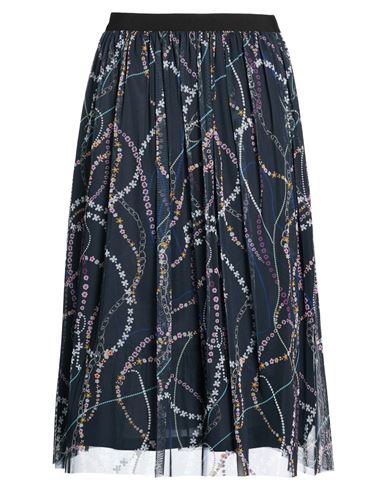 Iblues I Blues Woman Midi Skirt Midnight Blue Size 10 Polyester