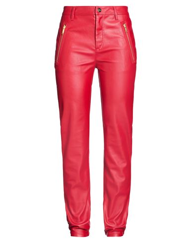 Iceberg Woman Pants Red Size 10 Polyester, Elastane, Polyurethane