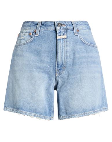 Closed Woman Denim Shorts Blue Size 27 Cotton, Recycled Cotton